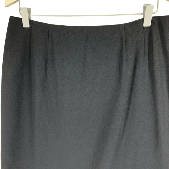 black pencil skirt fitted Straight  size 12 PETER NYGARD - Picture 9 of 13
